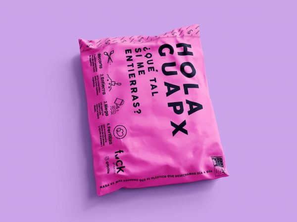 Pack 100 Bolsas Compostables Ecommerce – Pink 45x60cms - Fuck Plastic Chile